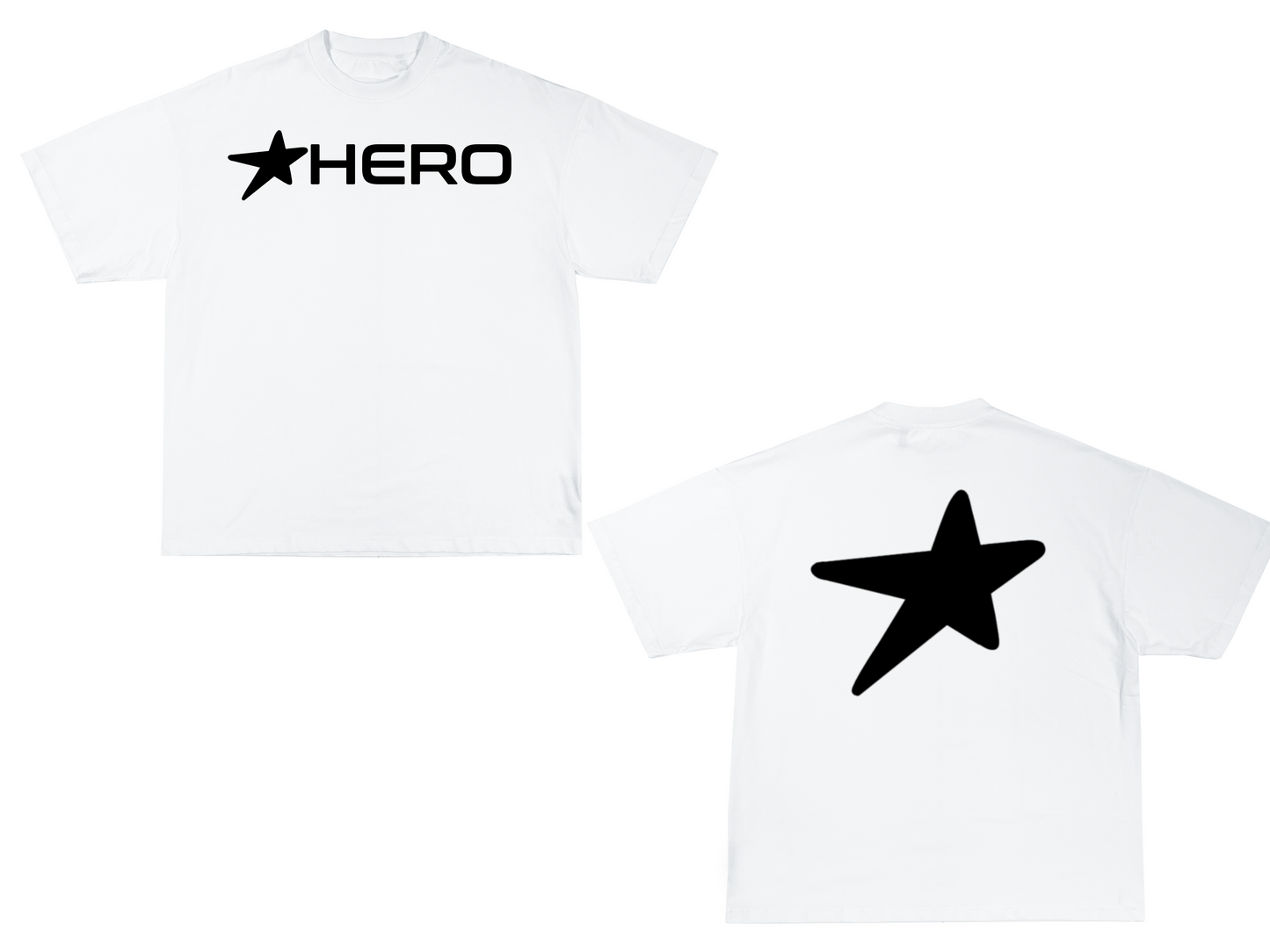 White Hero Star Tee